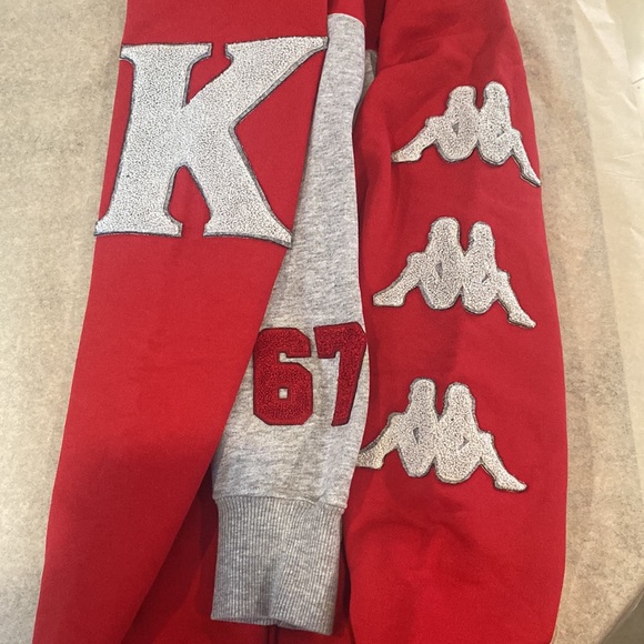 NWT KAPPA 67 BIG K winter full Sleeve Sweater L warm red gray - Picture 5 of 5